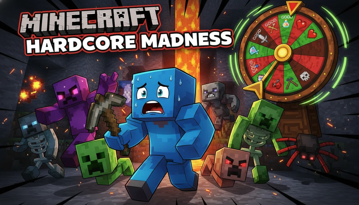 I Survived 100 Days of SPIN THE WHEEL Hardcore! - gaming thumbnail template