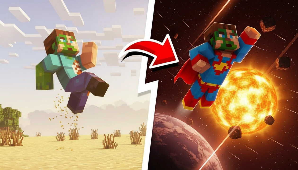 I Became a Superhero in Minecraft! - gaming thumbnail template