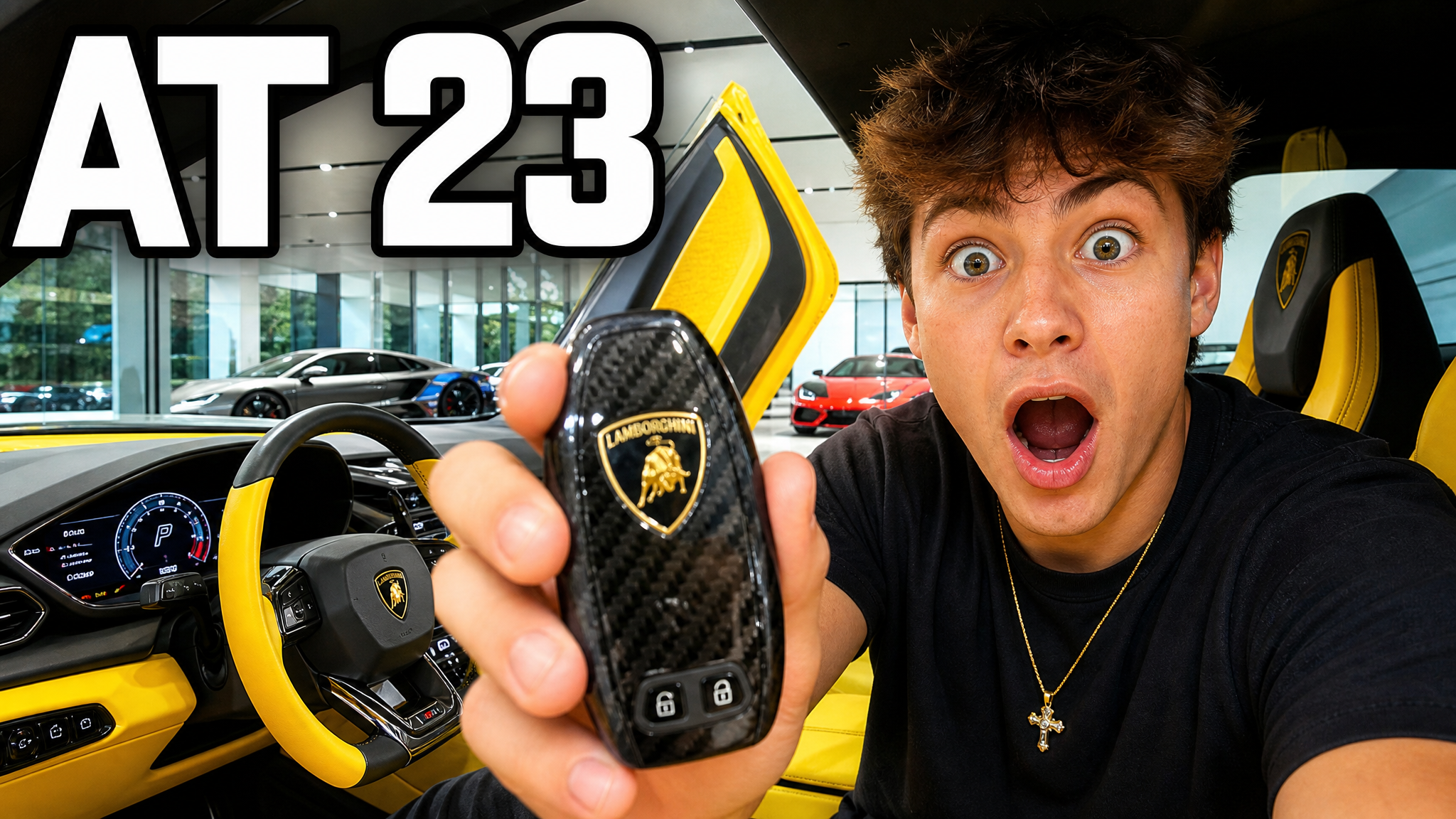 At 23 Lamborghini Journey - YouTube thumbnail template